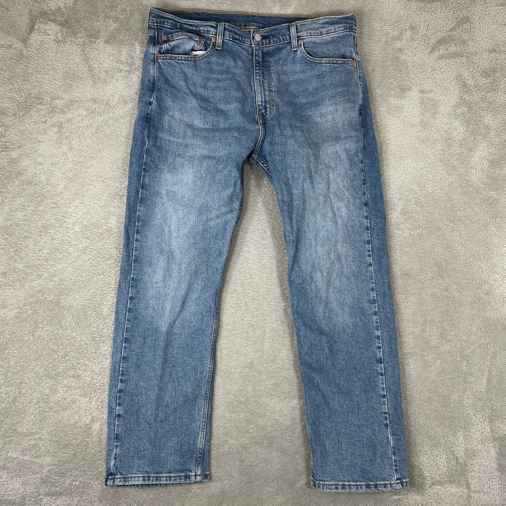 Levis‎ 505 Regular Fit Jeans Mens 38x30 Blue Denim Straight Leg Logo